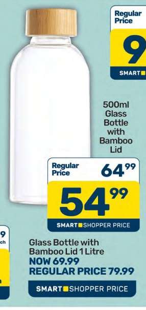 500ml Glass Bottle with Bamboo Lid