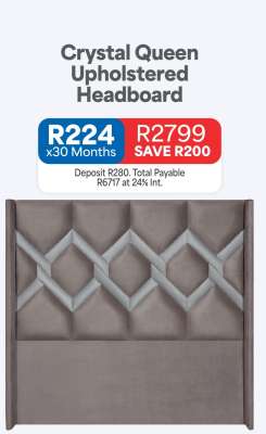 Crystal Queen Upholstered Headboard