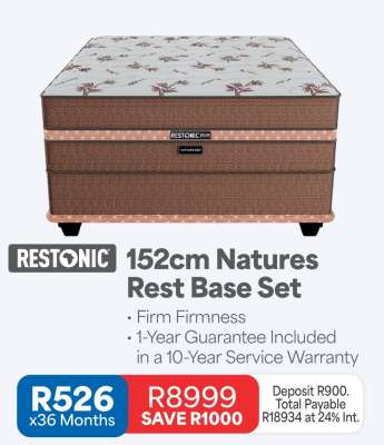 Restonic 152cm Natures Rest Base Set