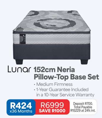 Lunar 152cm Neria Pillow-Top Base Set