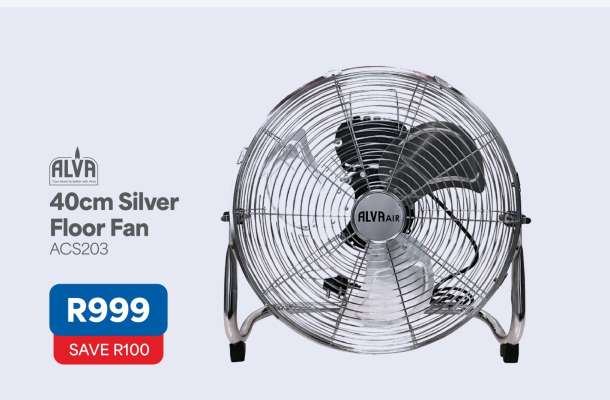 40cm Silver Floor Fan