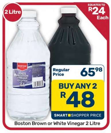 Boston Brown or White Vinegar 2 Litre