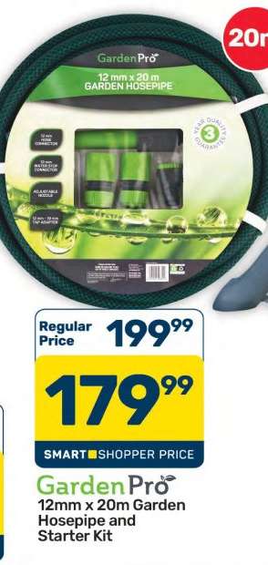 GardenPro 12mm x 20m Garden Hosepipe and Starter Kit