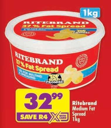 Ritebrand Medium Fat Spread 1kg