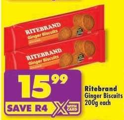 Ritebrand Ginger Biscuits