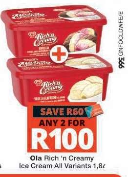 OLA Rich 'n Creamy Ice Cream