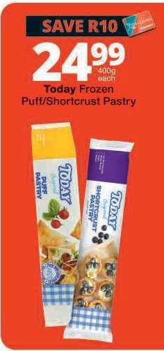 TODAY FROZEN PUFF/SHORTCRUST PASTRY