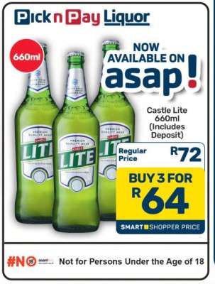 Castle Lite 660ml