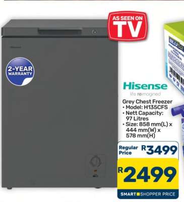 Hisense Grey Chest Freezer