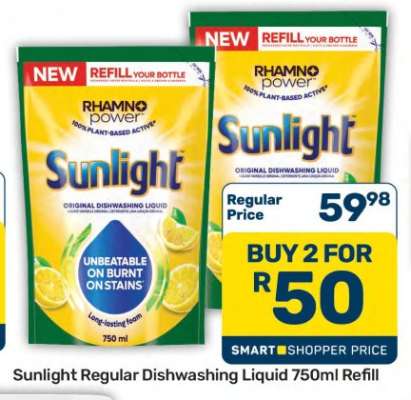 Sunlight Regular Dishwashing Liquid 750ml Refill