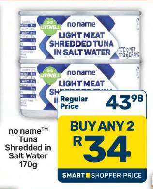 no name Tuna Shredded In Salt Water 170g