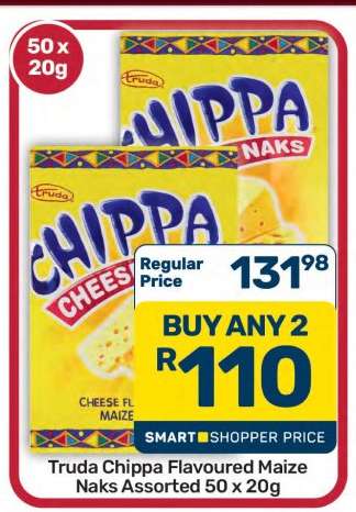 Truda Chippa Flavoured Maize Naks Assorted 50 x 20g