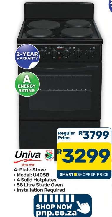 Univa 4-Plate Stove