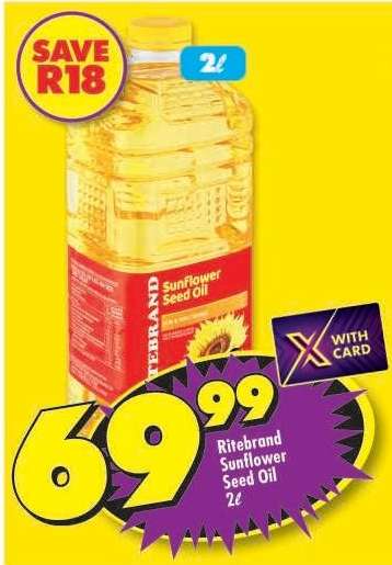 Ritebrand Sunflower Seed Oil 2ℓ