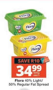 Flora 40% Light/50% Regular Fat Spread