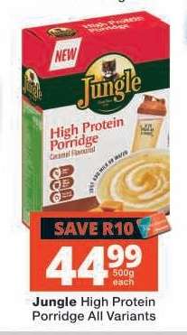 Jungle High Protein Porridge All Variants