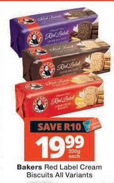 Bakers Red Label Cream Biscuits All Variants