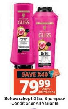 Schwarzkopf Gliss Shampoo/Conditioner All Variants
