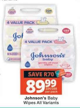 JOHNSON'S Baby Wipes (All variants)
