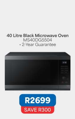 40 Litre Black Microwave Oven