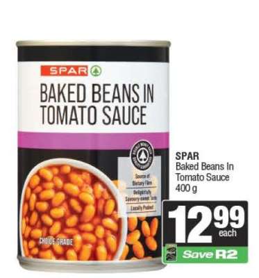 SPAR Baked Beans In Tomato Sauce 400 g