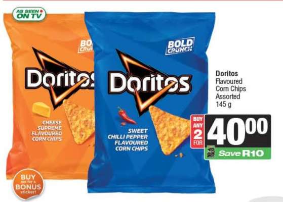 Doritos Flavoured Corn Chips Assorted