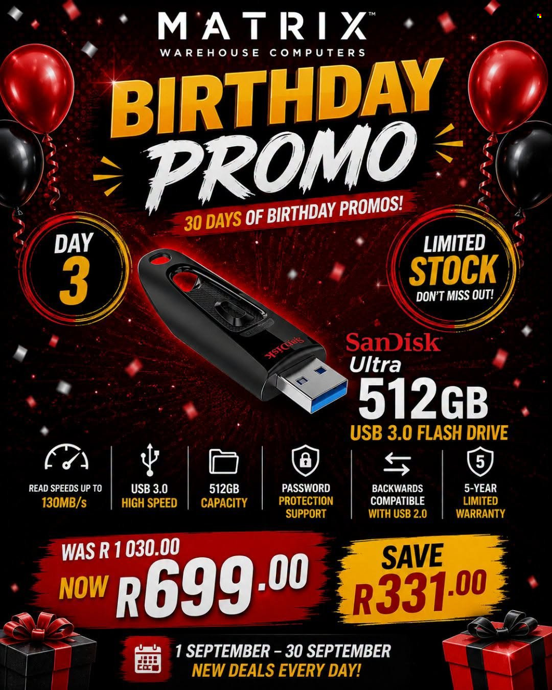 Matrix Warehouse specials. Page 1