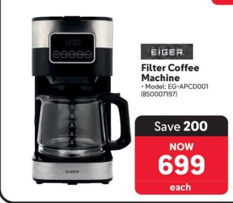 Eiger Filter Coffee Machine