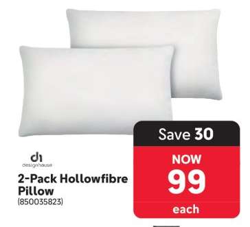 2-Pack Hollowfibre Pillow