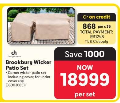 Brookbury Wicker Patio Set