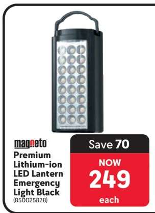 Magneto Premium Lithium-ion LED Lantern Emergency Light Black