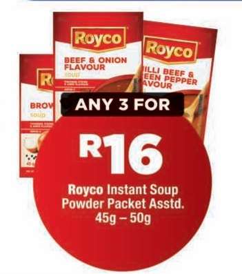 Royco Instant Soup Powder Packet Asstd.