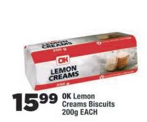 OK Lemon Creams Biscuits