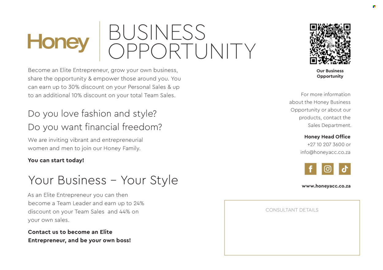 Honey specials. Page 22