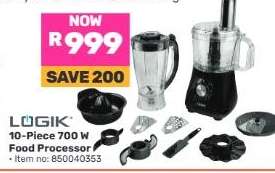 LÖGIK 10-Piece 700 W Food Processor