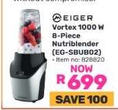 Eiger Vortex 1000 W 8-Piece Nutriblender (EG-SBUB02)
