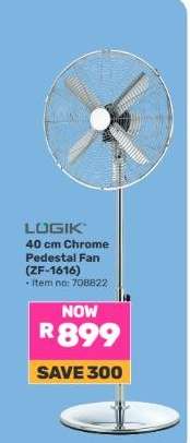 LOGIK 40 cm Chrome Pedestal Fan (ZF-1616)
