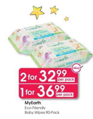 MyEarth Eco-Friendly Baby Wipes 90-Pack