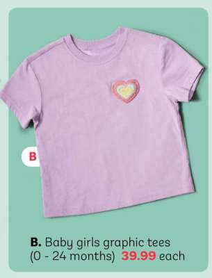 Baby girls graphic tees (0 - 24 months)