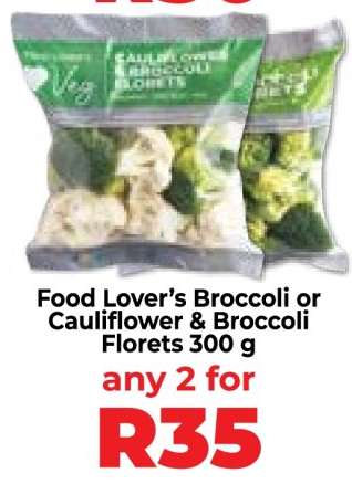 Food Lover’s Broccoli or Cauliflower & Broccoli Florets 300 g