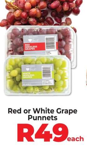 Red or White Grape Punnets