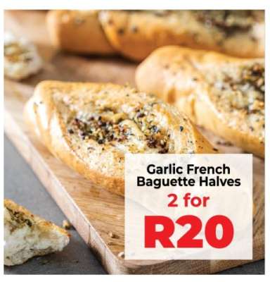 Garlic French Baguette Halves