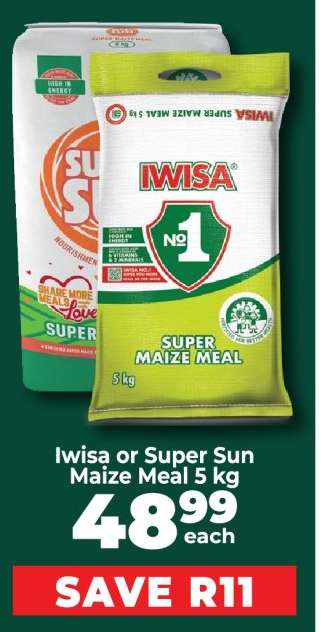 Iwisa or Super Sun Maize Meal 5 kg