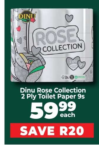 Dinu Rose Collection 2-Ply Toilet Paper 9s