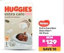 Huggies Extra Care New Baby Size 1 42-Pack