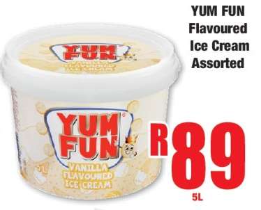 YUM FUN Flavoured Ice Cream Assorted