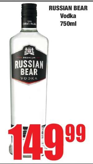 Russian Bear Vodka 750ml