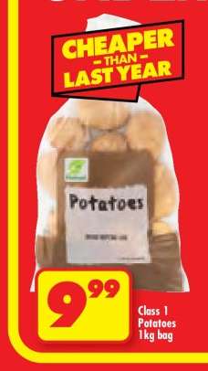CLASS 1 POTATOES 1kg bag