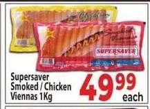 Supersaver Smoked / Chicken Viennas 1Kg