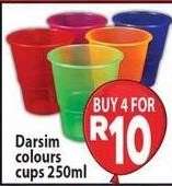 Darsim colours cups 250ml